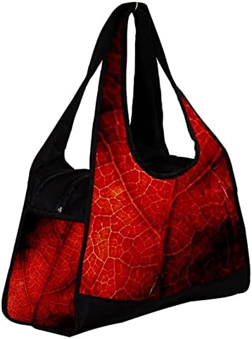 Kırmızı Bırakın Doku silindir seyahat çantası Spor spor çanta Haftasonu Gecede Tote Çanta Kadın Erkek için