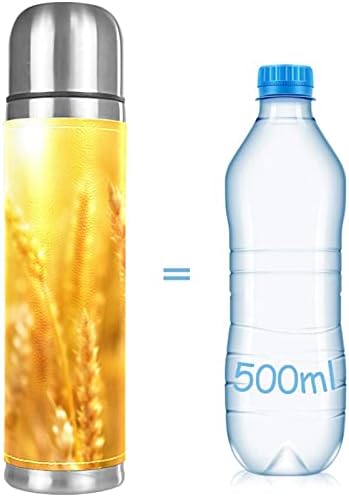 Buğday Tahıl Mısır Tarlası Hububat Güneş Paslanmaz Çelik Su Şişesi Sızdırmaz Vakum Yalıtımlı Termos Flask 16 Oz Hakiki