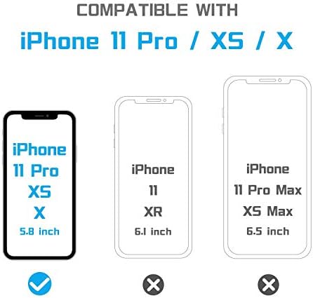 MANTO 3 Paket Ekran Koruyucu için iPhone 11 Pro, iPhone Xs, iPhone X 5.8 inç Tam Kapsama Temperli Cam Filmi Kenardan