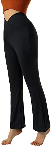 Tsnbre Bayan Yoga Pantolon Tayt Yüksek Belli Geniş Bacak Yoga Flare Pantolon Karın Kontrol Egzersiz Koşu Pantolon