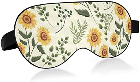 Ayçiçeği Çiçek Yaprak Nefes Uyku Gözler Maske, Serin Duygu Göz Uyku Kapak için Yaz Dinlenme, elastik Konturlu Körü