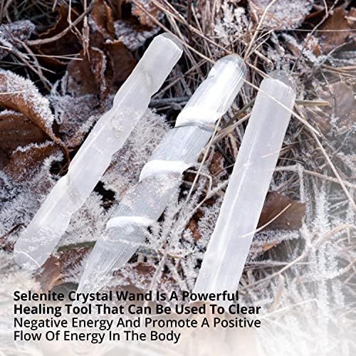 Himalaya Glow WBM Selenit Şifa Kristalleri, Tek Masaj Sopalı 2 Değnek - 3 Adet