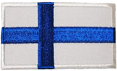 SUPERDAVVES SÜPERMARKET Finlandiya Ülke Bayrağı Küçük Demir on Patch Crest Rozeti 1. 5X2. 5 İnç Yeni
