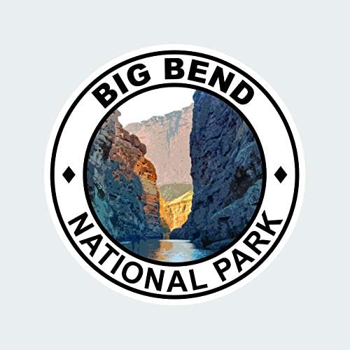 fagraphıx Büyük Viraj Milli Parkı Sticker Çıkartma Kendinden Yapışkanlı Yürüyüş Kampı rv uzak batı Texas tx 1.25