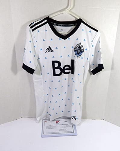 2018 Vancouver Whitecaps FC Felipe Martins 8 Oyun Kullanılan İmzalı Beyaz Jersey S 0-İmzalı Futbol Formaları