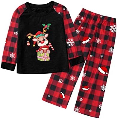 Aile Ekose Pijama, Noel Pjs Eşleşen Setleri Eşleşen Setleri Pijama Kıyafetler Ebeveyn-Çocuk Pjs Kıyafet Noel Pijama