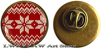 Kırmızı Noel Kazak Broş, Kar Tanesi Pin, Kar Tanesi Takı, İskandinav Halk Sanatı, Noel Takı, Noel Süsler Broş, M128