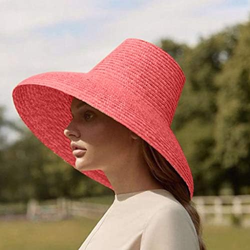 kordon Şapka ile Yaz Rüzgar Geniş Şapka Kadın Güneş Ağız Plaj Bayan Güneş Hasır Beyzbol Kapaklar Bıçak Şapka