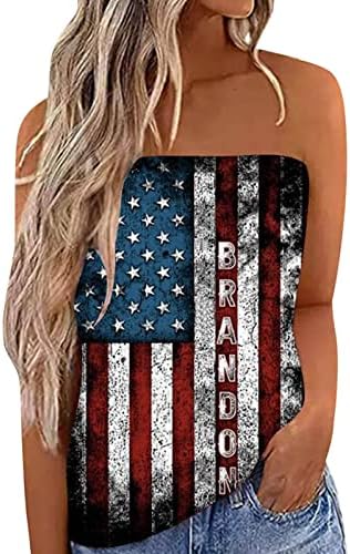 Bayan Amerikan Bayrağı Üstleri Temmuz 4th Kolsuz / Kısa Kollu Kravat Boya Baskı T-Shirt Rahat Bağımsızlık Günü Vatansever