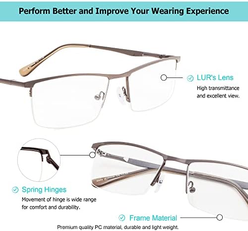 LUR 3 Paket Yarım jant okuma gözlüğü + 4 Paket Klasik okuma gözlüğü(Toplam 7 Çift Okuyucu +2.25)