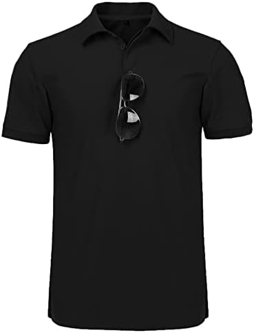 Küçük güzellik Erkek Golf Gömlek kısa kollu Pike Polo Gömlek Nem Esneklik Casual Yakalı Tops