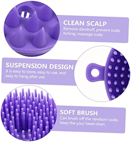 FOMİYES 1 adet Silikon Şampuan Fırçası Silikon duş fırçası Kafa Derisi Fırça Kafa Scrubber Kepek Saç Exfoliator Fırça
