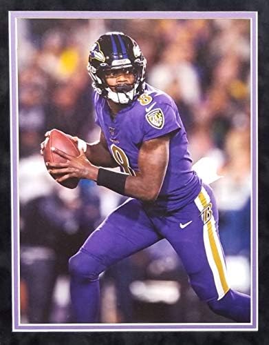 Lamar Jackson Baltimore Ravens İmza İmzalı Altın Özel Çerçeveli Jersey Numarası 19x24 Süet Keçeleşmiş JSA Sertifikalı