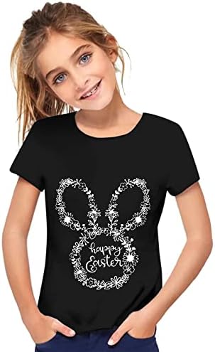 Paskalya Günü Baskılar Tee Gömlek Tişörtleri T-Shirt Toddler Kız Erkek Kısa Kollu Tavşan T Shirt Çocuk Kız Tee Tops