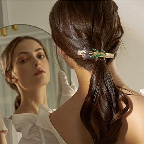 WSSBK Bahar Yaz Monet Bahçe saç tokası Saç Kartı El Yapımı Metal Headdress Kadınlar için (Renk: D, Boyutu: Gösterildiği