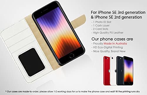 ıphone SE için 3rd 2022 / 2rd 2020, iPhone 8, 7, 6S, Tasarlanmış Flip Cüzdan Telefon Kılıfı, A24582 Elvis Presley