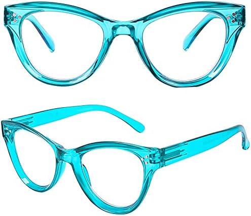 AQWANO Kedi gözü okuma gözlüğü mavi ışık engelleme, Moda büyük Boy Tasarımcı Bilgisayar Okuyucular kadınlar için