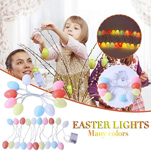 Navyoom 10 ışıkları paskalya dekorasyonu paskalya yumurtaları ışıkları, paskalya dize ışıkları pil kumandalı dekorasyon