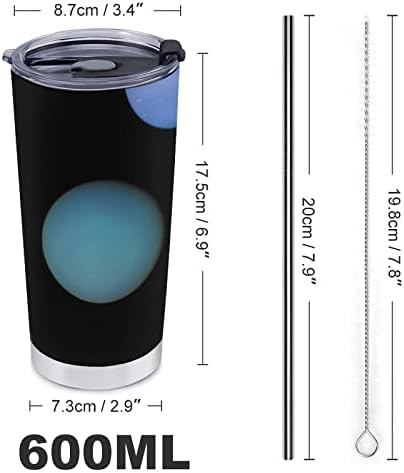 Güneş Sistemi kahve bardağı 600ML Araba pipetli bardak Flip Top paslanmaz çelik seyahat kupası İçecek su Şişesi