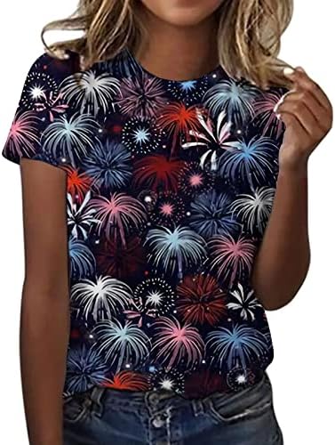 Düz Uzun Kollu T Shirt Kadın Artı Boyutu kadın Bayrağı Crewneck Kısa Kollu Gevşek baskı t-shirt Artı Sevimli Üstleri
