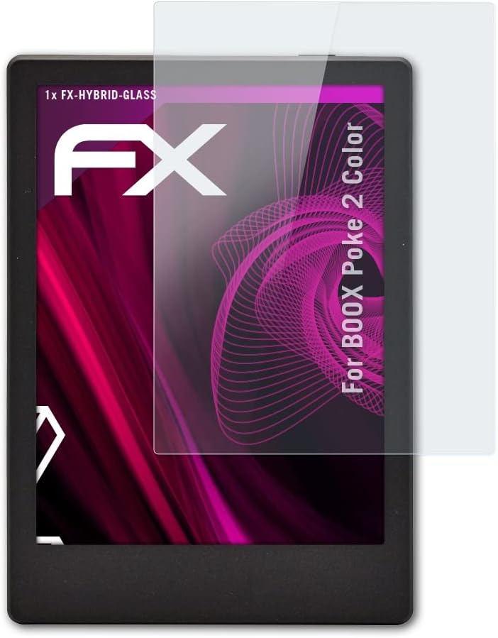 atFoliX Plastik Cam koruyucu film ile Uyumlu BOOX Poke 2 Renkli Cam Koruyucu, 9H Hibrid Cam FX Cam Ekran Koruyucu