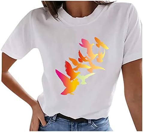 Kadın Erkek Grafik Üst Yaz Sonbahar Kısa Kollu Moda Ekip Boyun Rahat Ortaçağ Bluz Gömlek Kızlar için Erkek PY