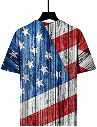 Amerikan Bayrağı Tees Gömlek 4th Temmuz Üstleri kadın Rahat Kısa Kollu O Boyun Vatansever Tshirt Bağımsızlık Günü