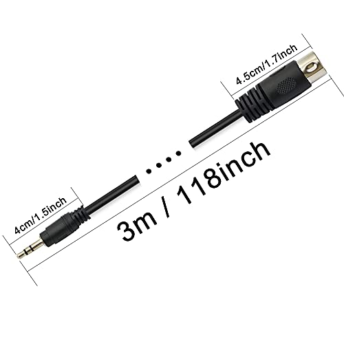 GINTOOYUN 8 Pin DIN 3.5 mm Kablo, DIN 8 Pin Erkek 3.5 mm TRS Erkek Stereo Fiş Dönüştürücü Ses Kablosu için MP3, PC,