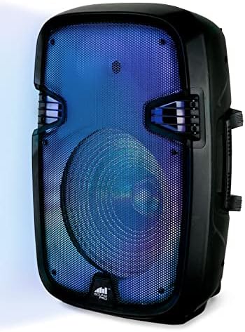 Naxa Electronics NDS-1538 Taşınabilir 15 Bluetooth Blaze Parti Hoparlörü, Tam parlayan disko ışıkları, 2,5 Saat Çalma