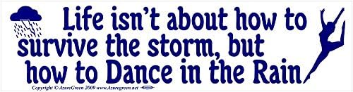 Hayat Fırtınadan Nasıl Kurtulacağınızla Değil, Yağmurda Nasıl Dans Edeceğinizle İlgilidir-Manyetik Tampon Çıkartması