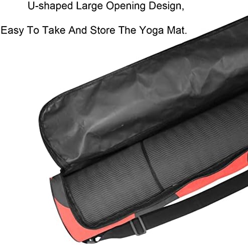 RATGDN Yoga Mat Çantası, Uğur Böceği Baskı egzersiz yoga matı Taşıyıcı Tam Zip Yoga Mat Taşıma Çantası için Ayarlanabilir