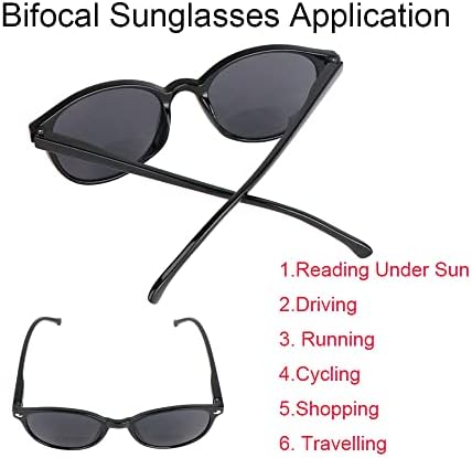 YsorrısoX 3 Paket Bifokal okuma gözlüğü Kadınlar için Dahil 1 Bifokal Güneş Gözlüğü, Bahar Menteşe Retro Kedi gözü