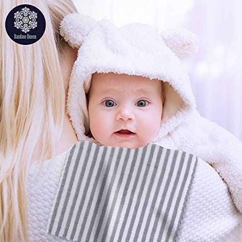 BAMBU KRALİÇE 8 Paket Süper Yumuşak Bebek Geğirmek Bezler, Erkek ve Kız için Ultra Emici Büyük Yenidoğan Geğirme