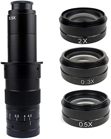 Laboratuvar Mikroskop Aksesuarları 0.5 X / 2.0 X / 0.3 X Barlow Yardımcı Objektif Cam Lens için XDC-10A 180X 300X