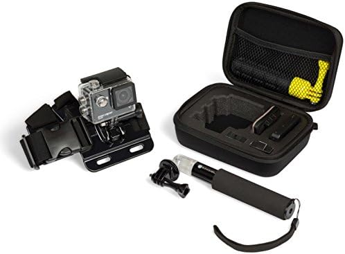 Seyahat Çantası, Göğüs Montajı ve Küçük Uzatma Direği Uyumlu Aksiyon Kameraları, GoPro Hero (3, 3+ veya 4) Kameralar