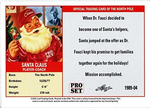 2021 Pro Set Noel Baba 1989-04 Dr. Anthony Fauci Resmi Ticaret Kartı