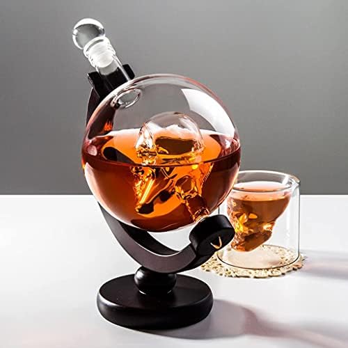 Sürahi Viski Sürahi Küre Kafatası Viski Sürahi, erkek şarap dekantörü Seti, Kişiselleştirilmiş Ev Dekorasyonu, 2