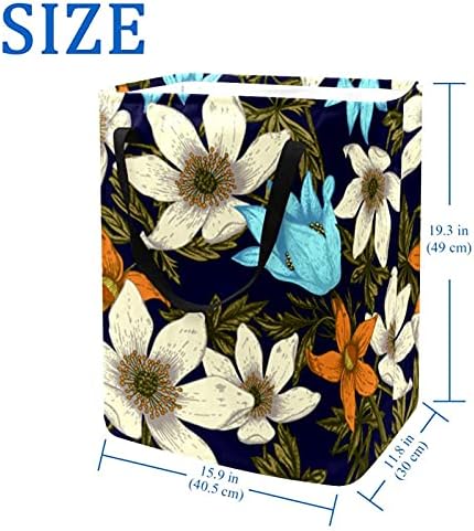 renkli çiçekler çamaşır sepeti Büyük Bez Organizatör Çantası Sepeti katlanır çamaşır sepeti Kolları ile