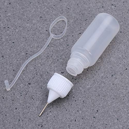ULTNICE 10 Adet 10ml İğne plastik sıkılabilir şişe Hassas Ucu aplikatör şişesi plastik sıkılabilir şişe Huni ile