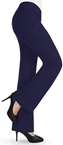 Balleay Sanat Bootcut Yoga Pantolon Cepler ile Kadınlar için Elbise Yoga Pantolon Kadınlar için Uzun Bootleg egzersiz