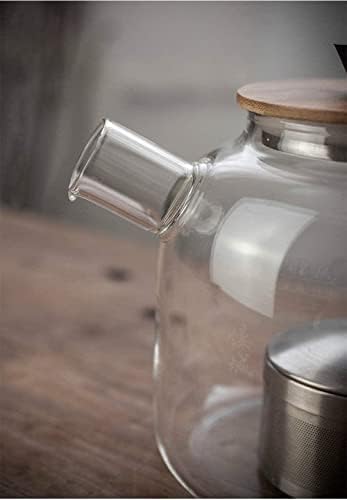 Su ısıtıcısı 1000 ml ısıya dayanıklı cam çaydanlık ve paslanmaz çelik filtre çaydanlıklar