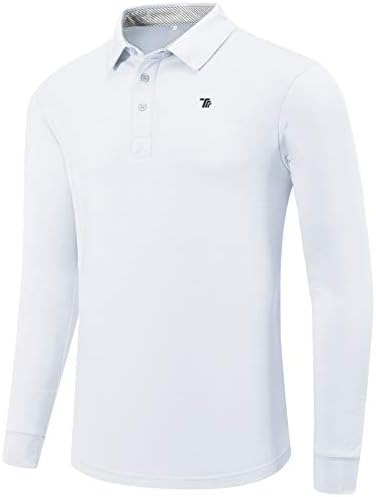MoFiz erkek Golf Gömlek Polo Gömlek atletik rahat T-Shirt hızlı kuru uzun kollu
