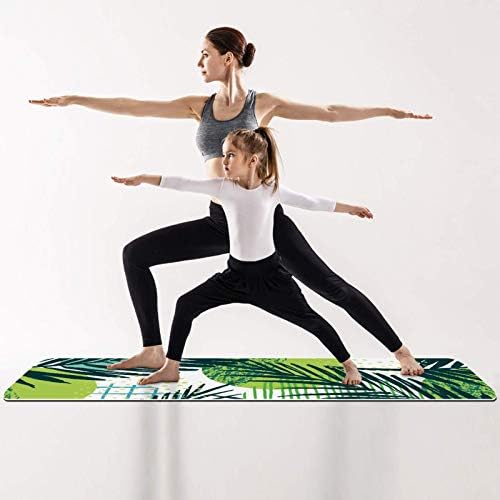 Siebzeh Yeşil Yapraklar Tropikal Palmiye Premium Kalın Yoga Mat Çevre Dostu Kauçuk Sağlık ve Fitness Her Türlü Egzersiz