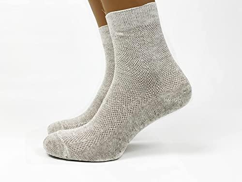 Erkekler için Süper Nefes Alan Keten Çoraplar, 3'lü Paket
