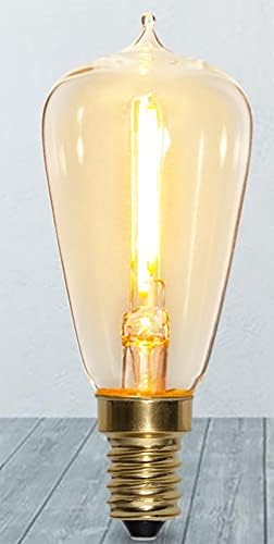 E12 ST38 Vintage LED ampul 2 W yağmur damlası şekli Retro ampuller 20 Watt eşdeğer Filament ampul ST38 ev ofis için