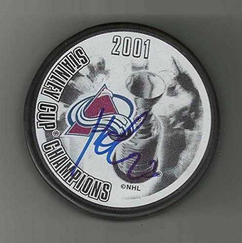 Milan Hejduk İmzaladı Colorado Çığ 2001 Stanley Kupası Şampiyonlar Disk İmzalı NHL Diskleri