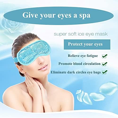 2022 Jel Göz Maskesi Ayarlanabilir Kayış Sıcak Soğuk Terapi Yatıştırıcı Rahatlatıcı Güzellik Jel Göz Maskesi Uyku