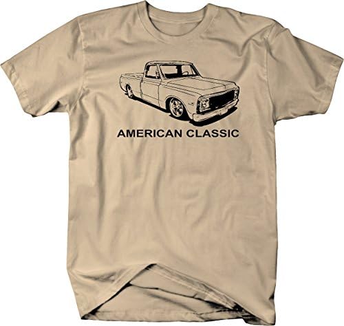 Amerikan Klasik Kas Araba C10 Fleetside 1967-72 kamyonet T Shirt Erkekler için