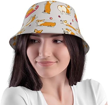 Kova Şapka Kadın Erkek Unisex Sevimli Baskı güneş şapkaları Seyahat Plaj Balıkçı Kap Kadın Erkek Gençler için
