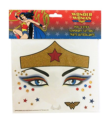 Wonder Woman Peel ve Stick Yüz Dövmeleri